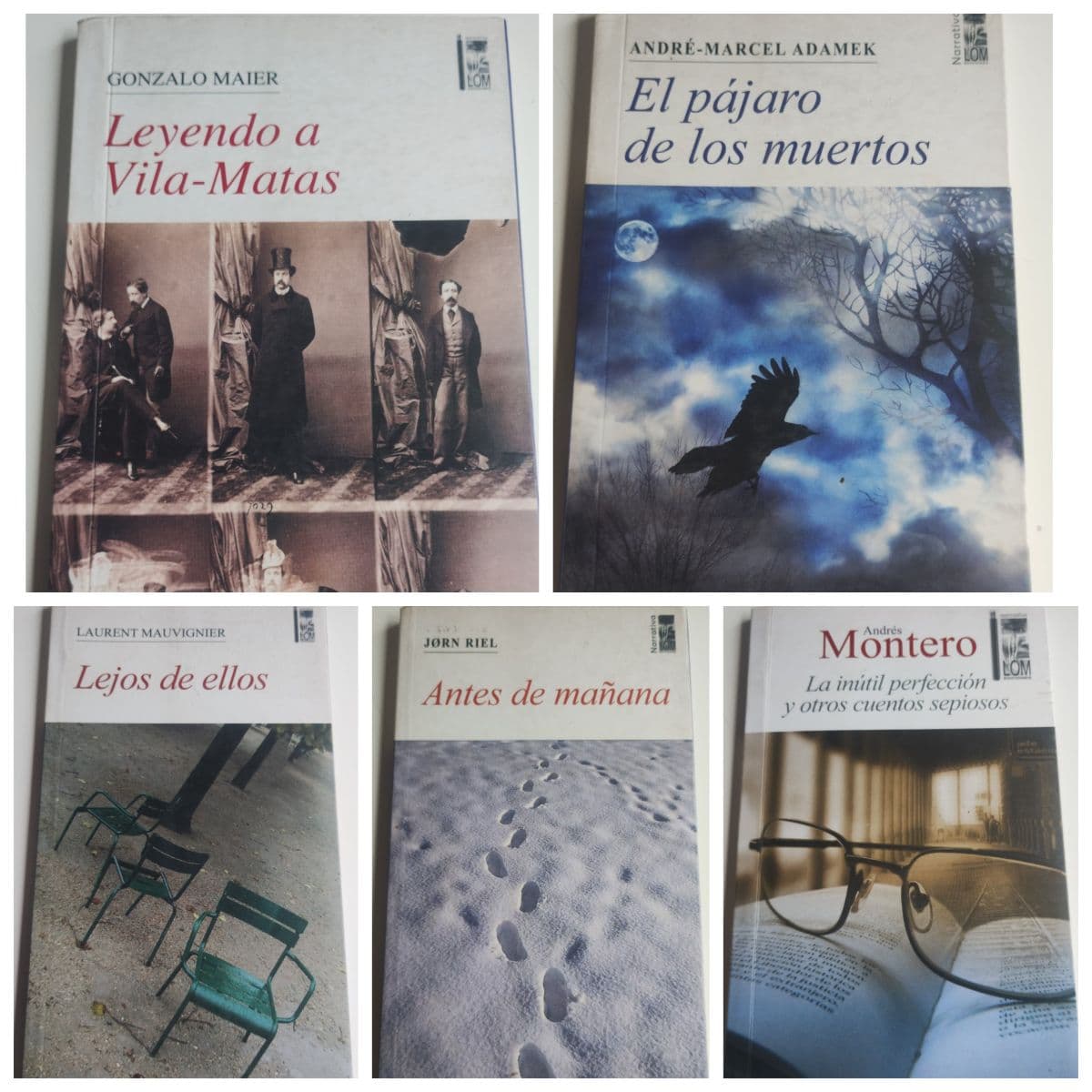 Pack 5 libros Narrativa editorial Lom — Varios autores , libro usado
