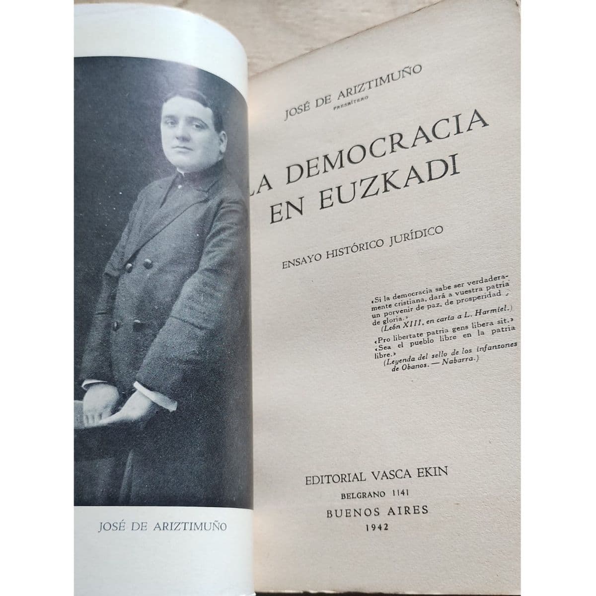 La democracia en Euzkadi. País Vasco