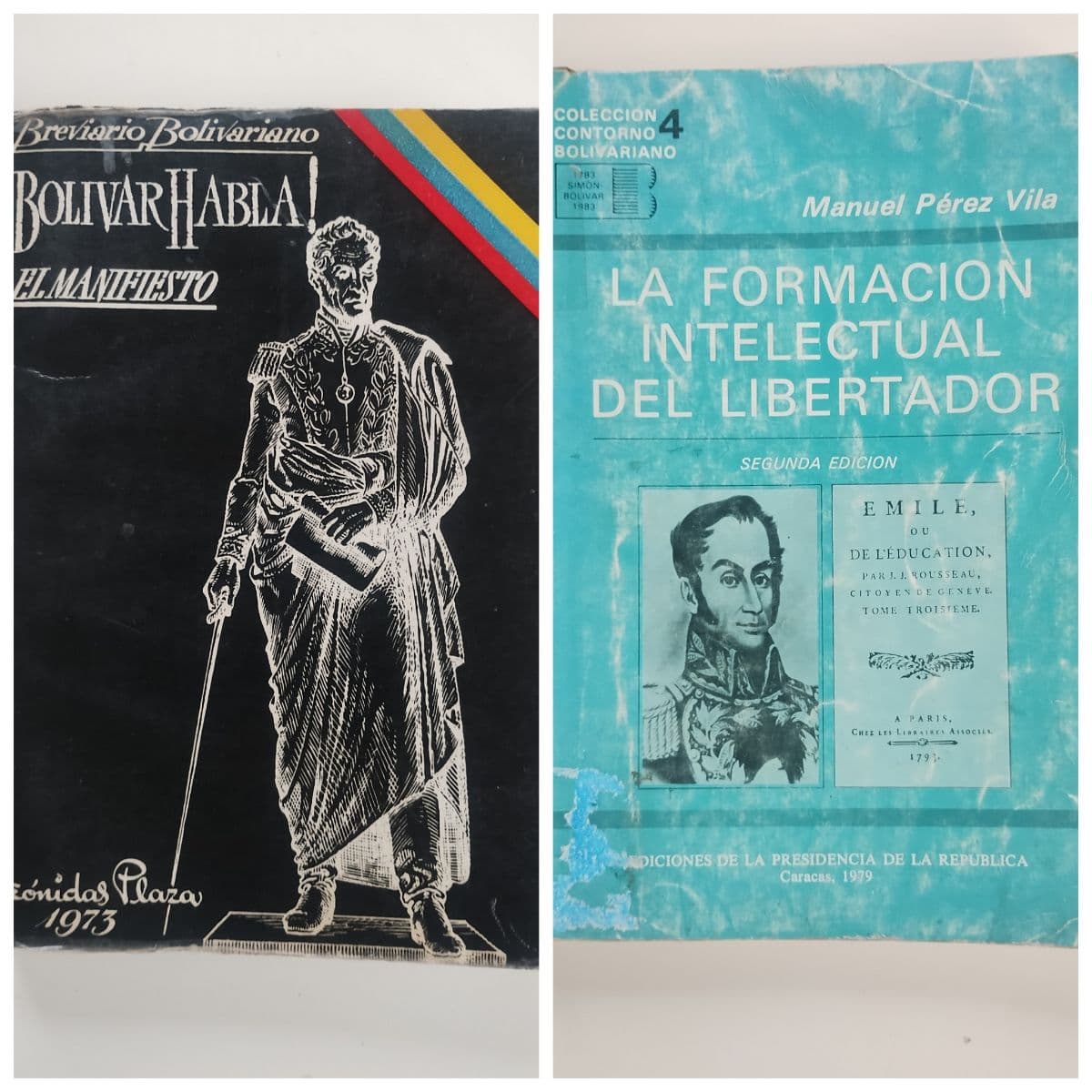 Dos libros sobre Simón Bolivar — Pérez Vila, libro usado