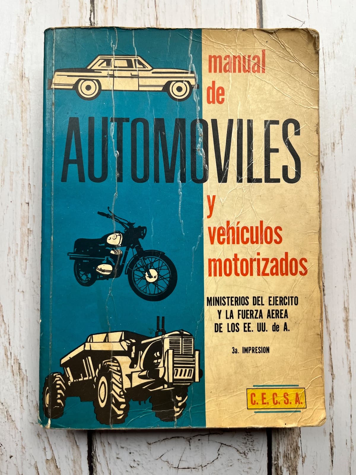MANUAL DE AUTOMÓVILES Y VEHÍCULOS MOTORIZADOS — Cecsa, libro usado