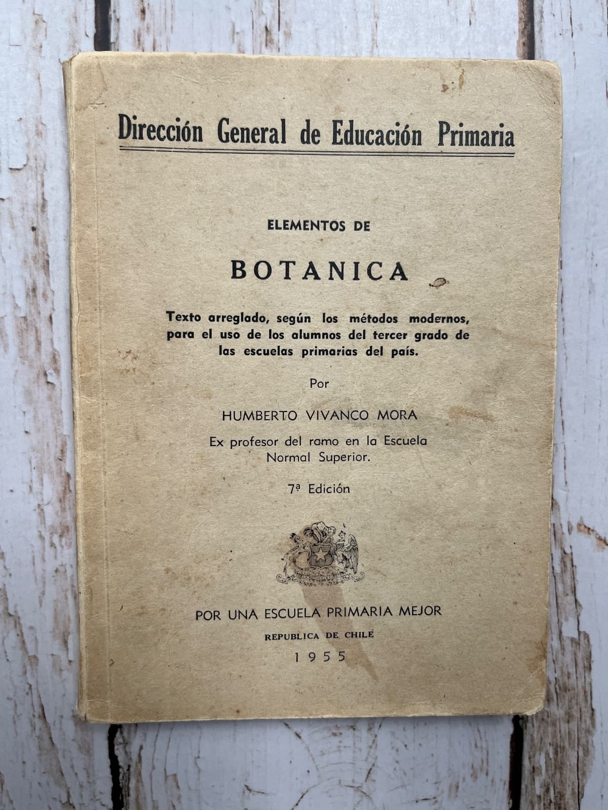 ELEMENTOS DE BOTÁNICA — Humberto Vivanco Mora, libro usado