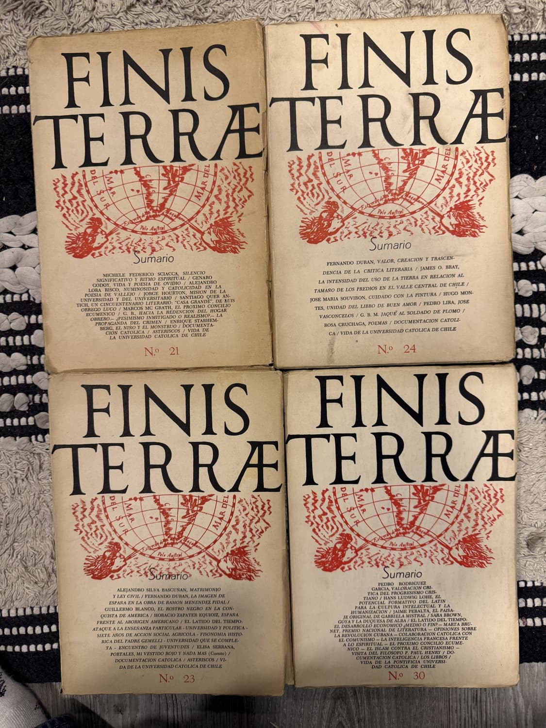 Revista Finis Terrae — 4 números (Universidad Católica, 1959) — Varios autores, libro usado