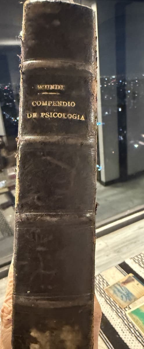 Compendio de Psicología — Wilhelm Wundt (encuadernado en cuero) — Wilhelm Wundt, libro usado