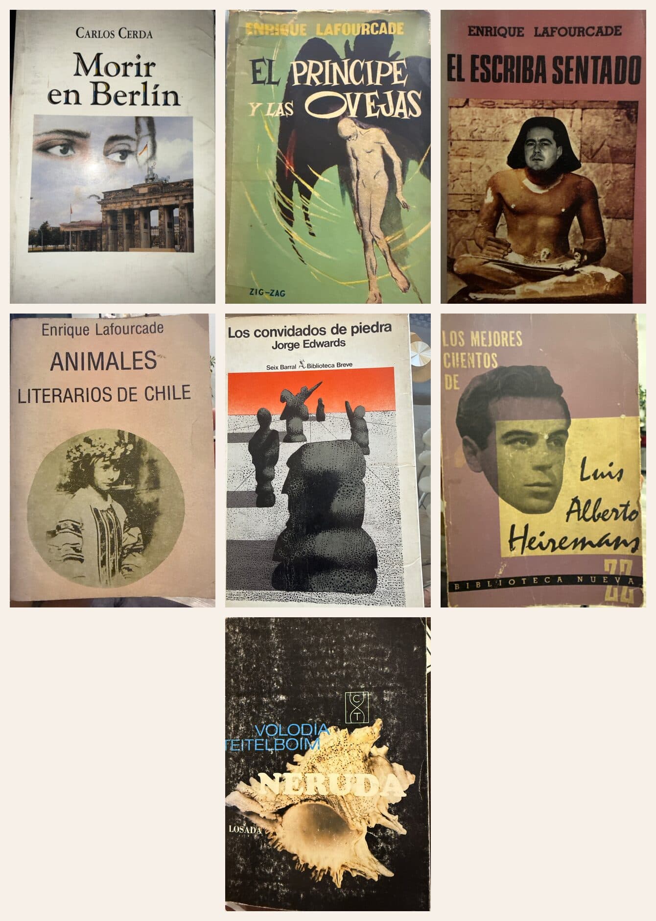 Lote 7 libros de autores chilenos: Edwards, Lafourcade, Cerda y más — Varios autores, libro usado