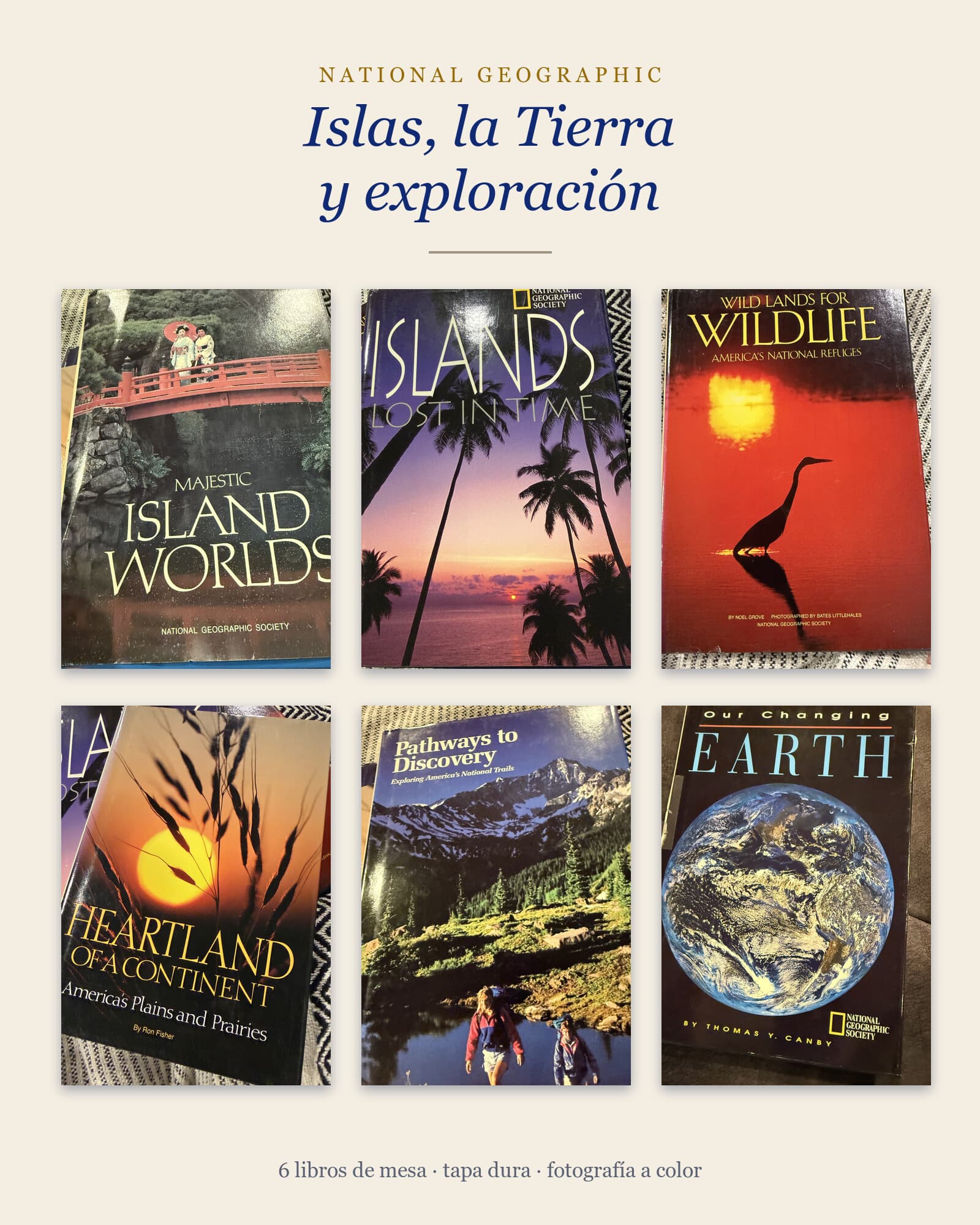 Pack National Geographic: islas, la Tierra y exploración (6 libros) — National Geographic Society, libro usado