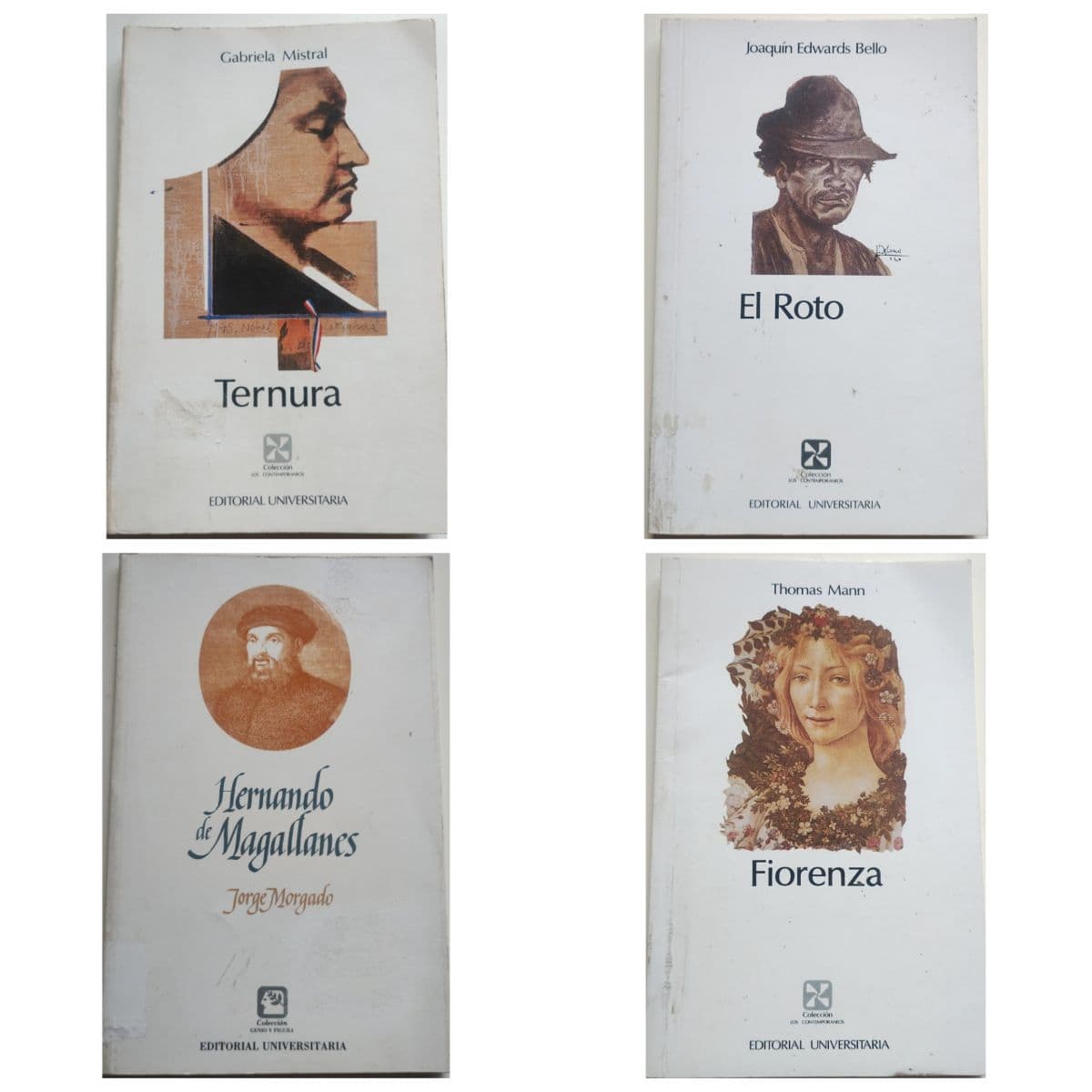 Pack 4 libros universitaria Mistral, Edwards Bello otros — Mistral, Edwards Bello, Mann, Magallanes , libro usado