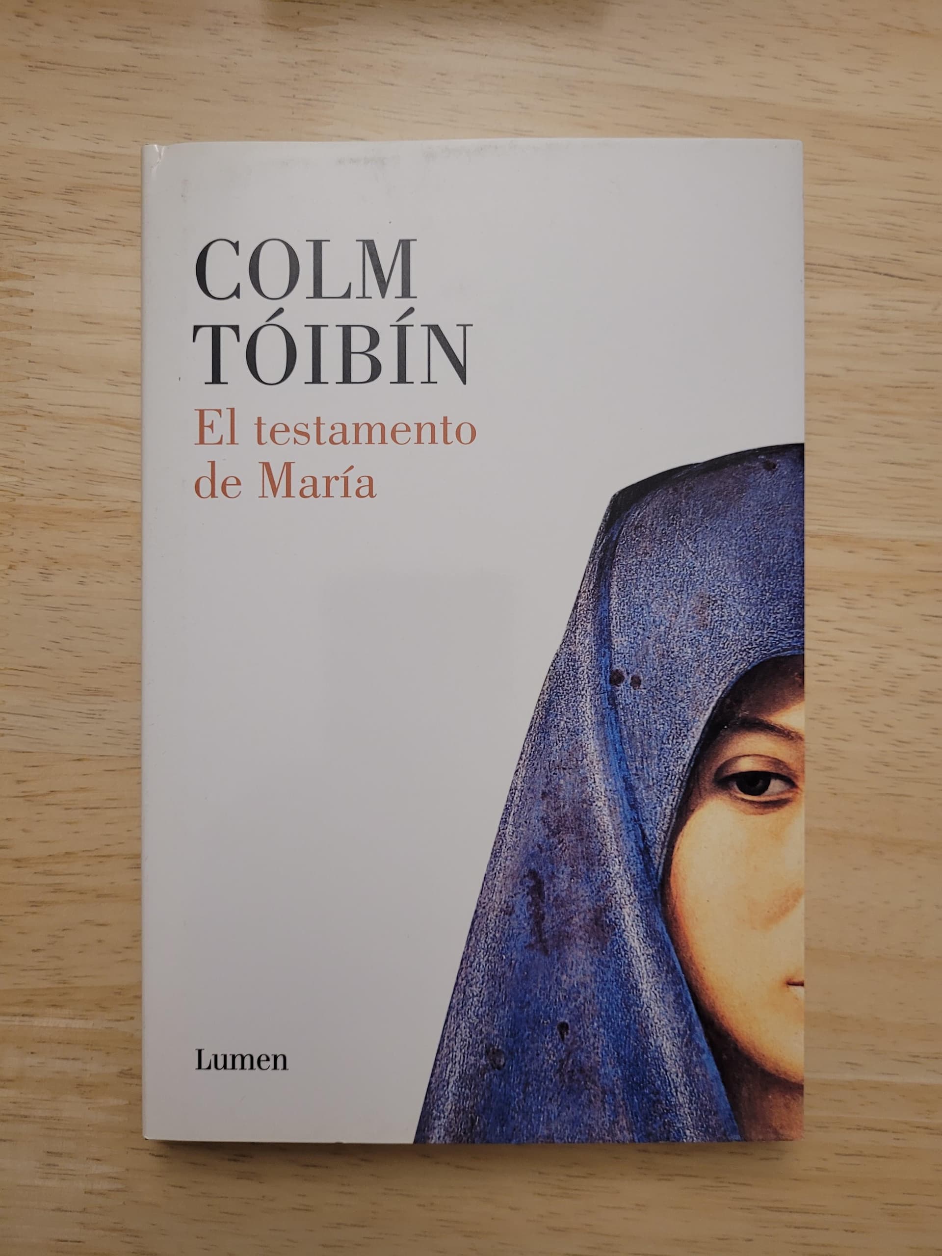 El testamento de María — Colm Tóibín, libro usado