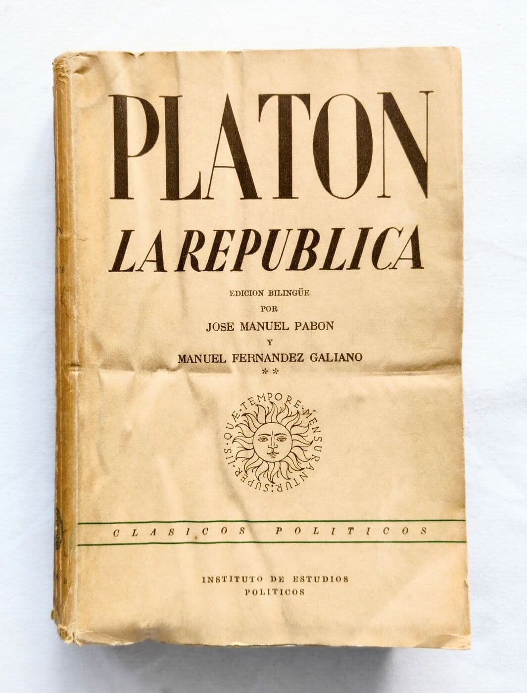 La República Tomo II — Platon, libro usado