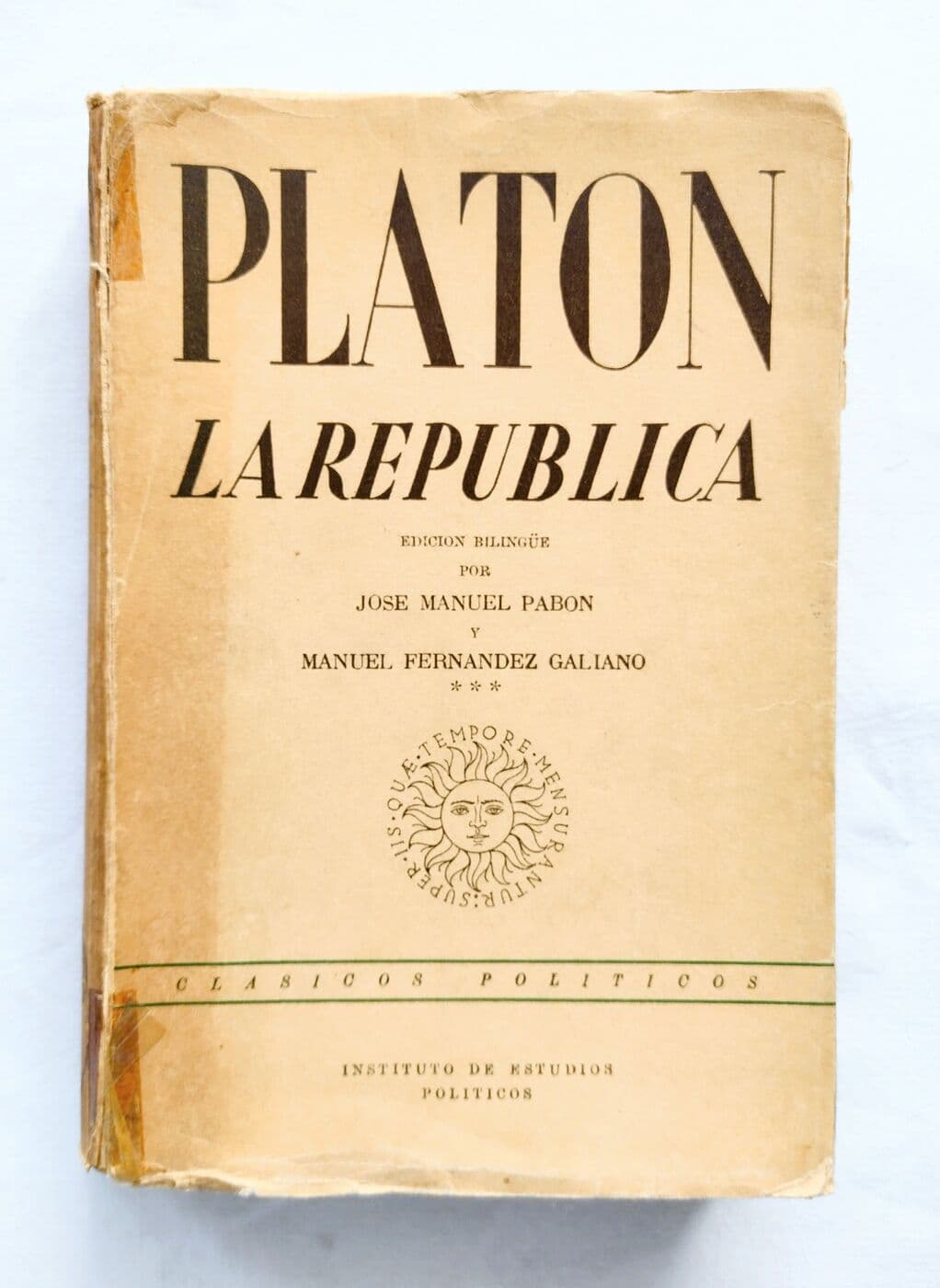 La República Tomo III — Platon, libro usado